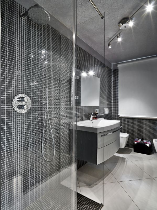 Contemporary Shower with Multiple Heads